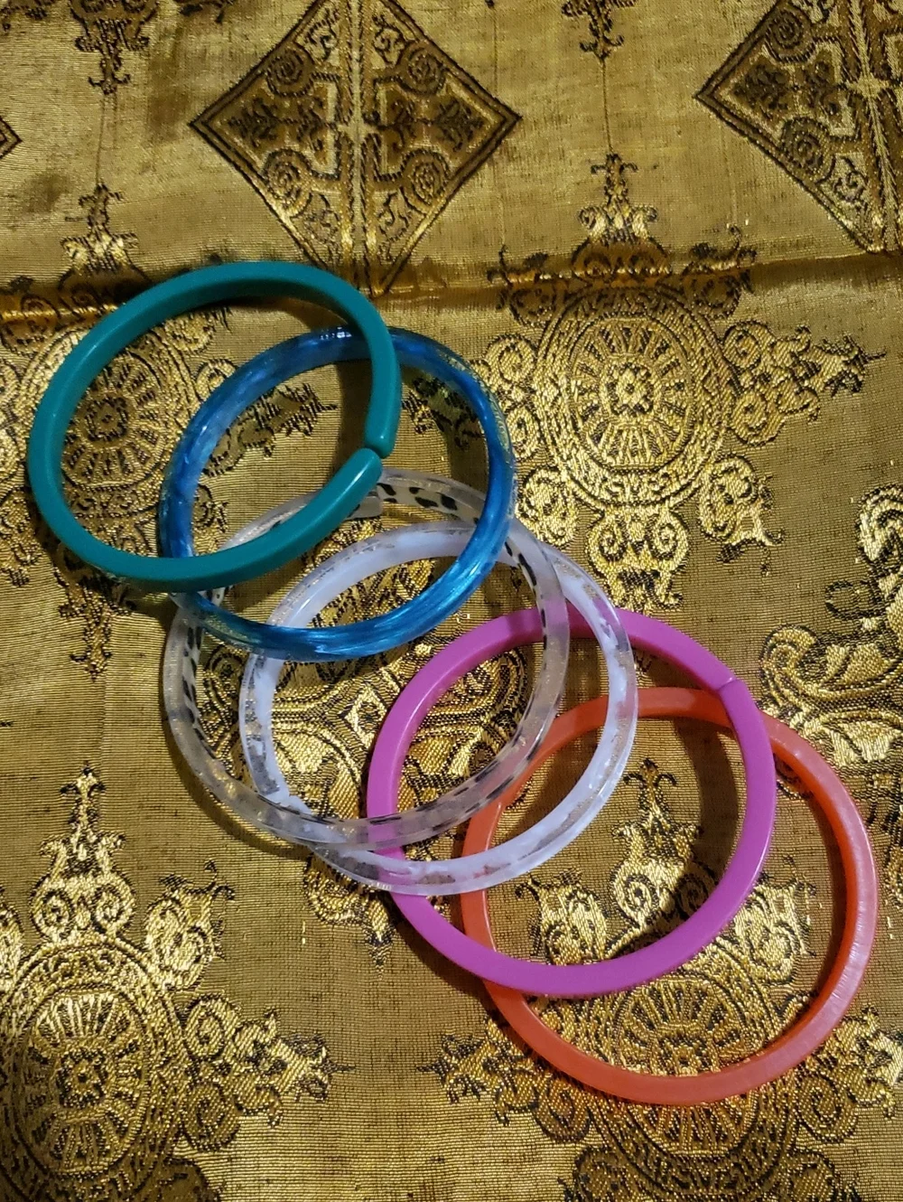 Vintage Retro Colorful Acrylic Bangle Bracelet Set-BOGO Set